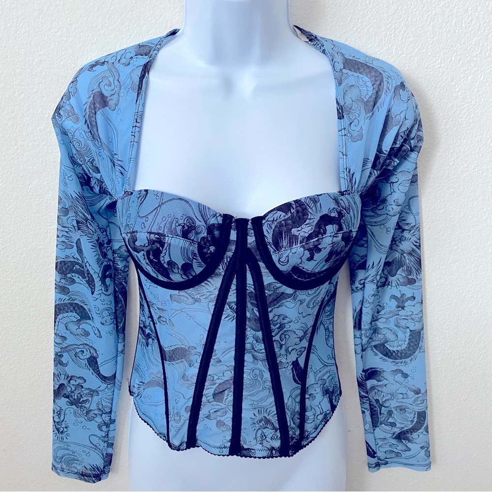 My Boo, Long Sleeve, Corset Top